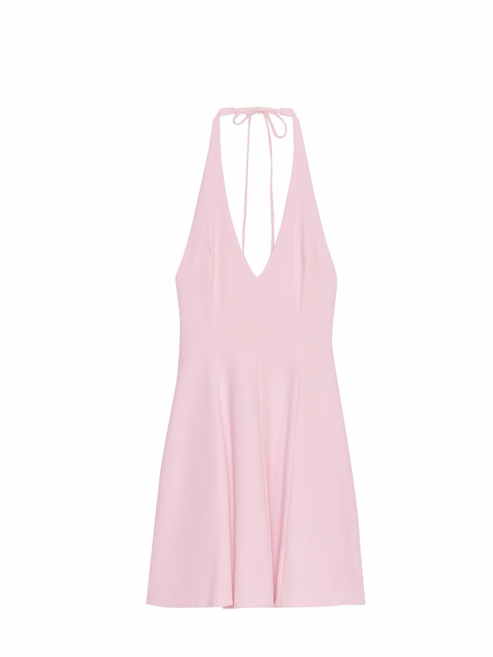 Zara Light Pink Halter Backless Dress
